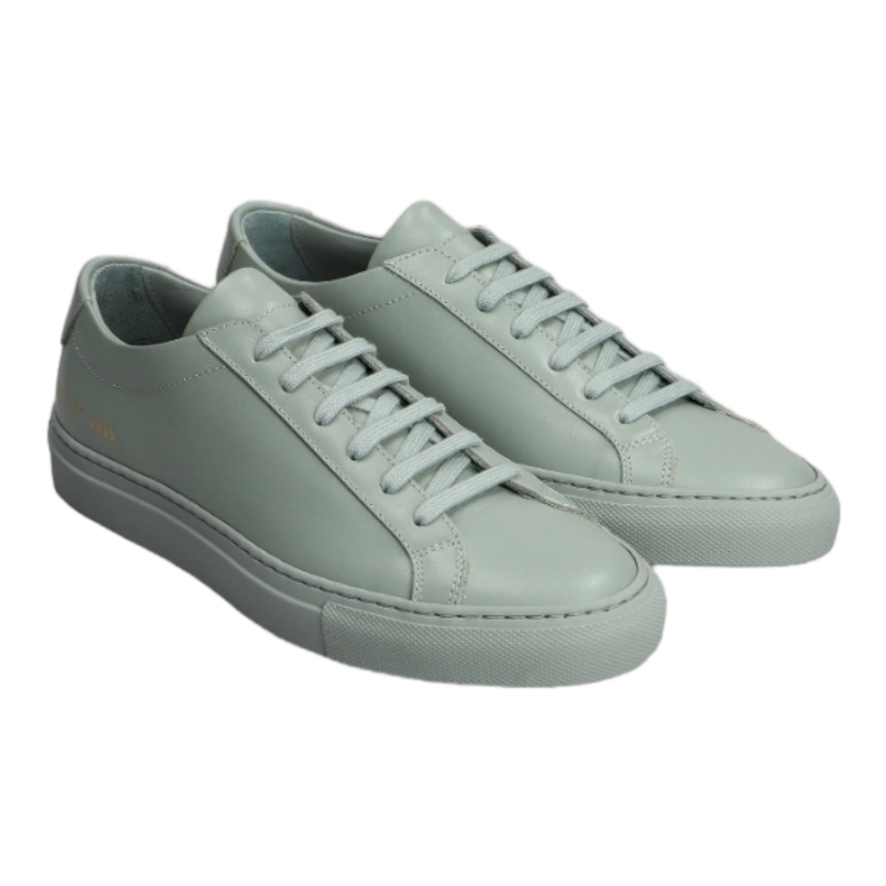Woman Common Projects Achilles Low Sneakers in Mint Green Leather